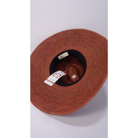 Veronica Beard FREYA taupe Redwood Mahogany Hat NWT 230 S/M - Picture 15 of 16